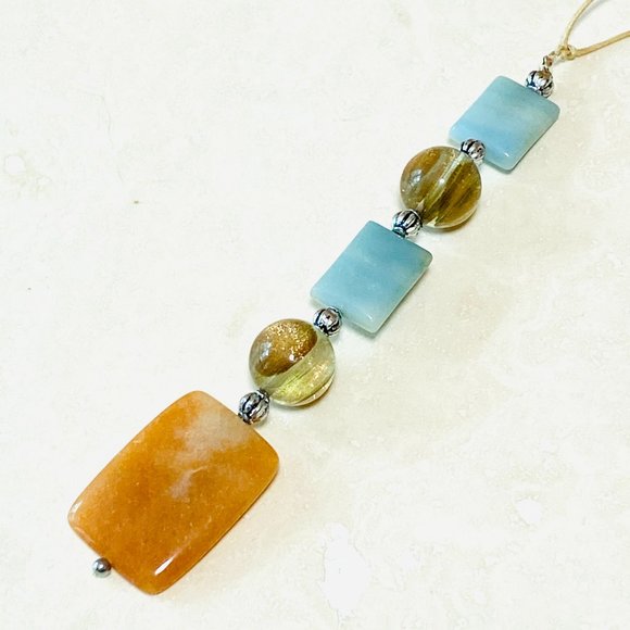 3/30$, Natural Gemstone Lucky Charm / Car Rearview Mirror Charm - Picture 1 of 9